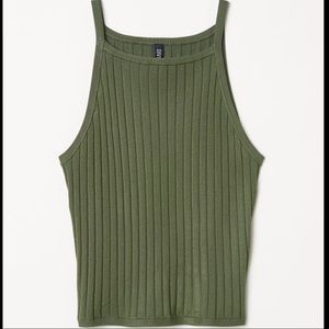 NWOT H&M Short Rib-knit Tank Tank Top